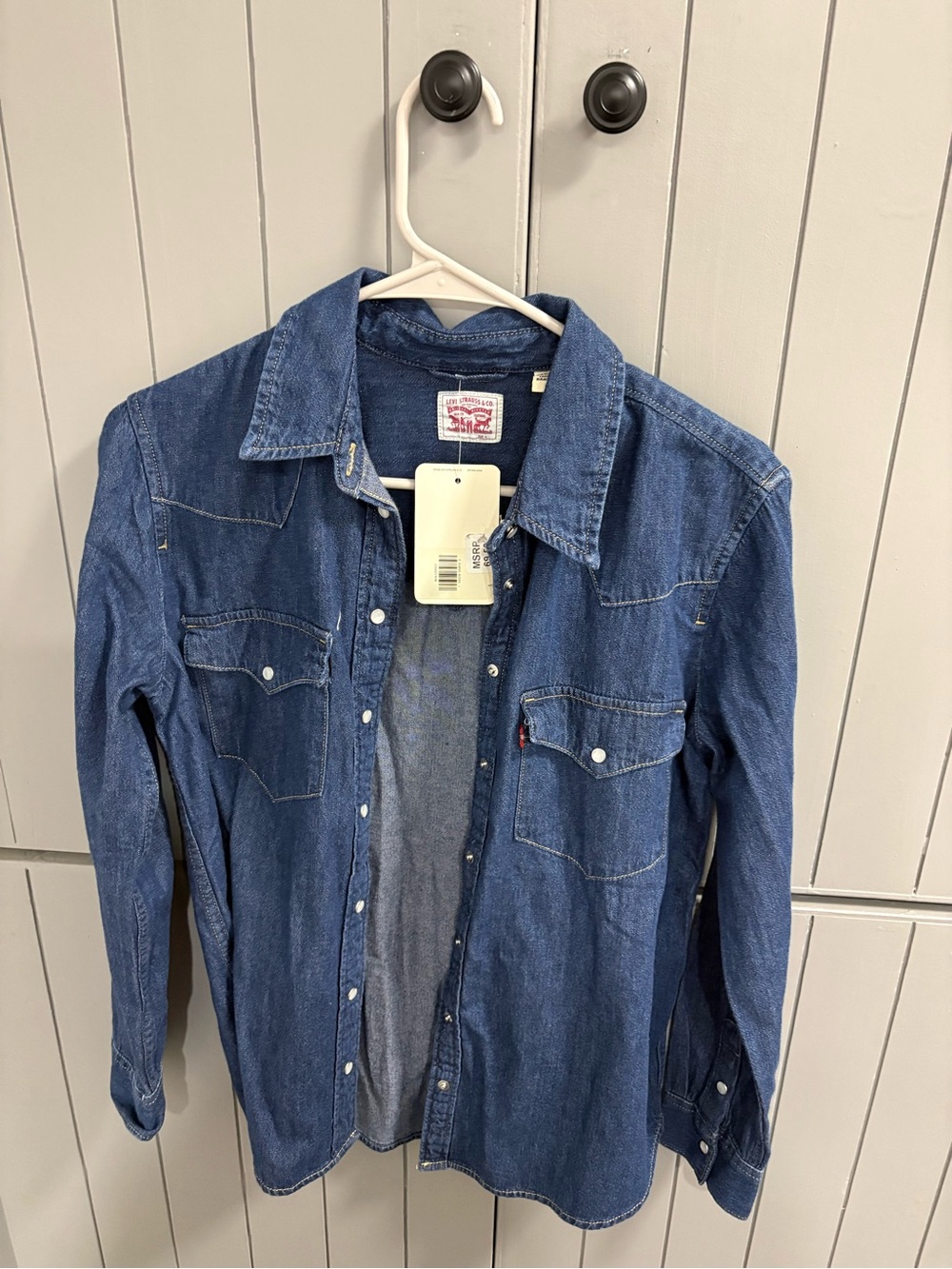 Levi's Blue Denim Western Shirt Jacket